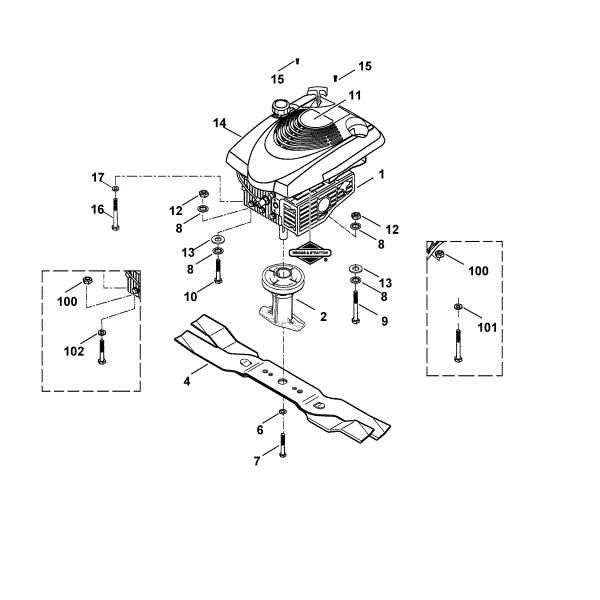 Imagen de D - Motor, cuchilla MB 505 MQ