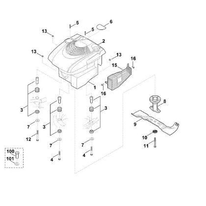 Imagen de F - Motor, cuchilla MB 545.0 T