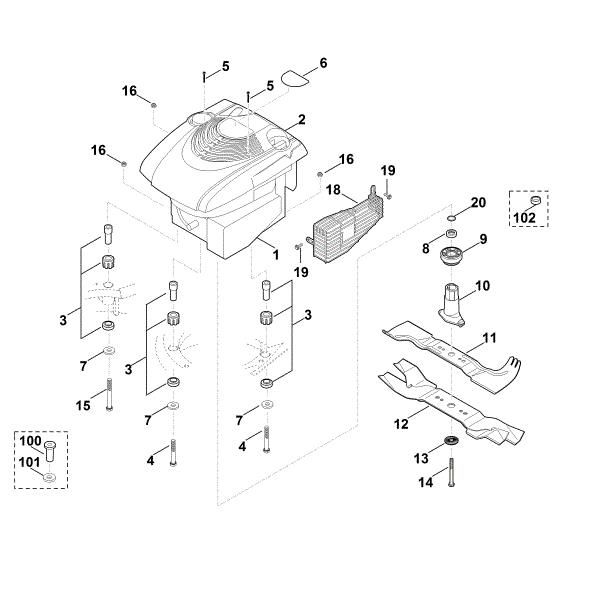 Imagen de F - Motor, cuchilla MB 545.0 V
