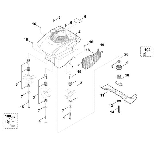Imagen de F - Motor, cuchilla MB 545.0 VR