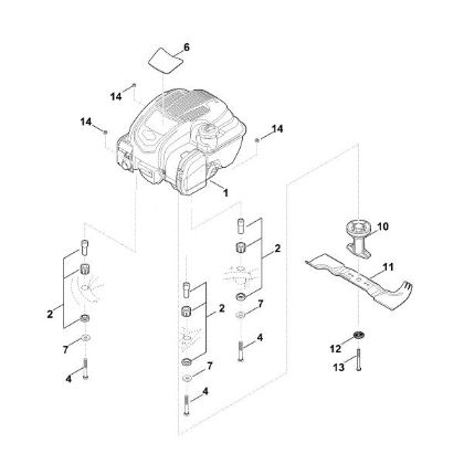 Imagen de F - Motor, cuchilla MB 545.1