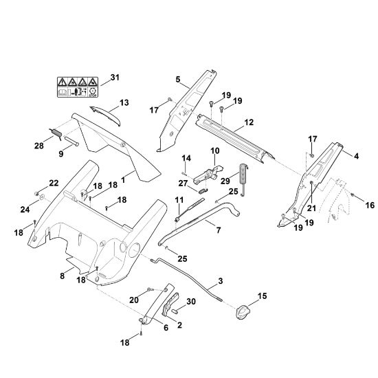 Imagen de C - Bastidor, ajuste de altura MB 545.1 V