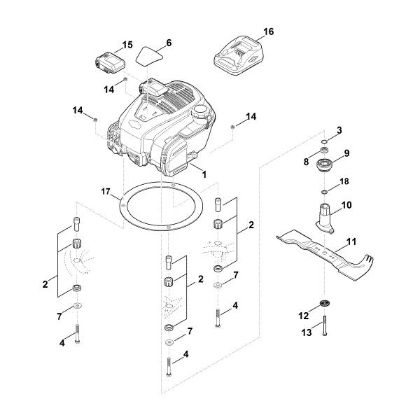 Imagen de F - Motor, cuchilla MB 545.1 VE