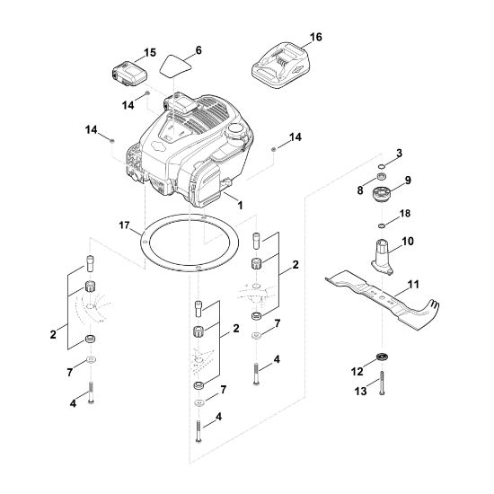 Imagen de F - Motor, cuchilla MB 545.1 VE