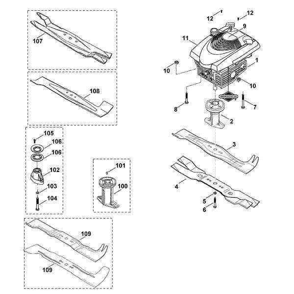 Imagen de E - Motor, cuchilla MB 555