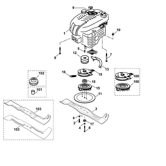 Imagen de E - Motor, cuchilla MB 555 C