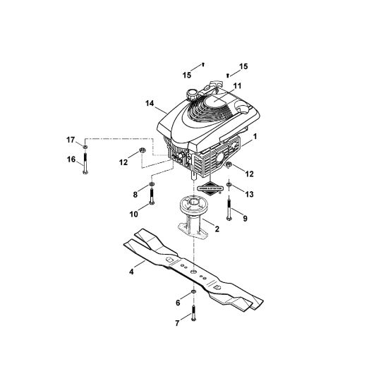 Imagen de E - Motor, cuchilla MB 555 MQ