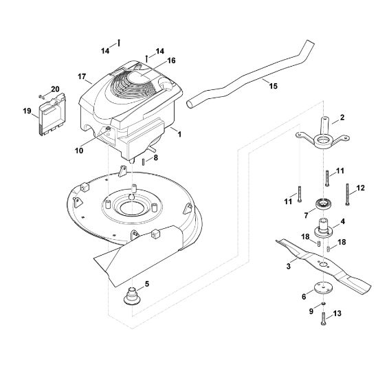 Imagen de D - Motor, cuchilla MB 6 RH
