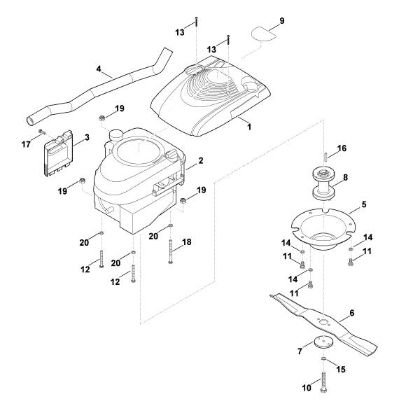 Imagen de D - Motor, cuchilla MB 6.1 RH