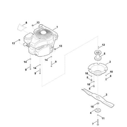 Imagen de D - Motor, cuchilla MB 6.2 RH