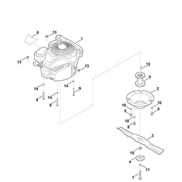 Imagen de D - Motor, cuchilla MB 6.2 RH