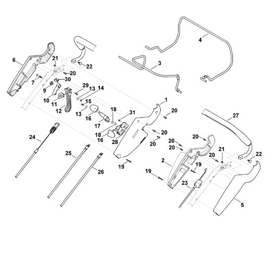 Imagen de A - Parte superior de manillar MB 650.0 OS