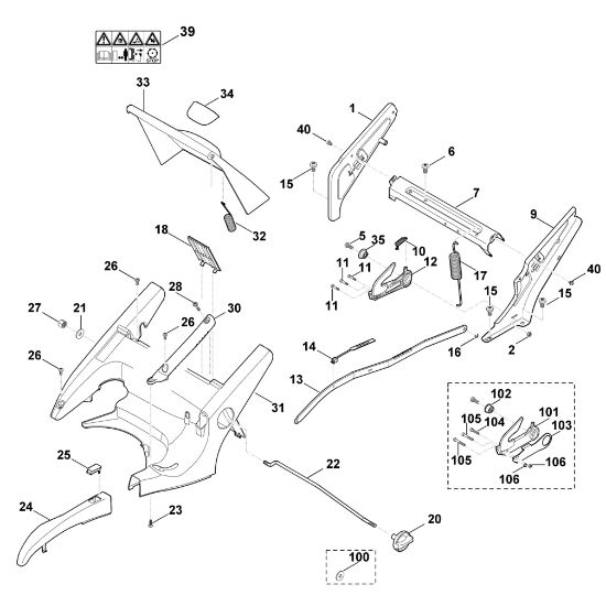 Imagen de C - Bastidor, ajuste de altura MB 650.0 T