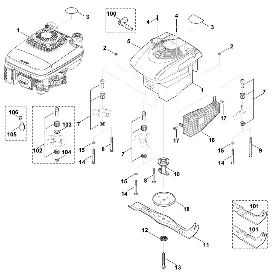 Imagen de F - Motor, cuchilla MB 650.0 T