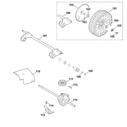 Imagen de E1 - Eje trasero, caja de cambios MB 650.0 TK