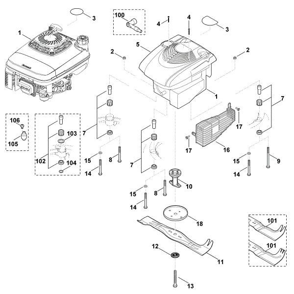Imagen de F - Motor, cuchilla MB 650.0 TK