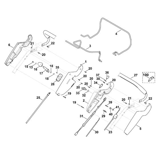 Imagen de A - Parte superior de manillar MB 650.0 VE