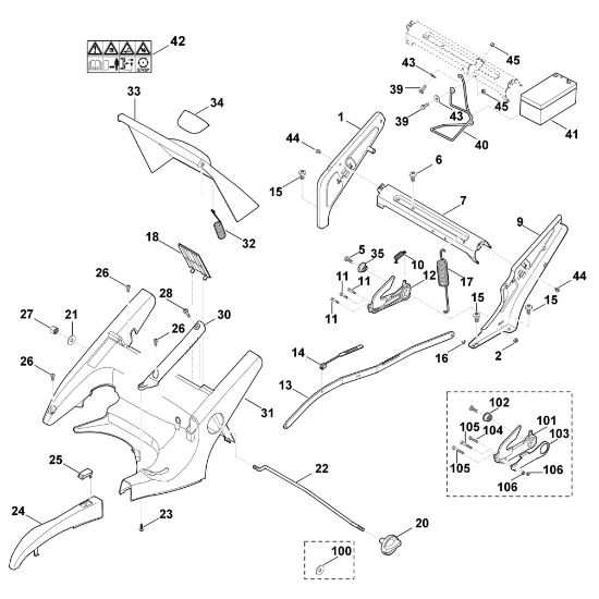 Imagen de C - Bastidor, ajuste de altura MB 650.0 VE