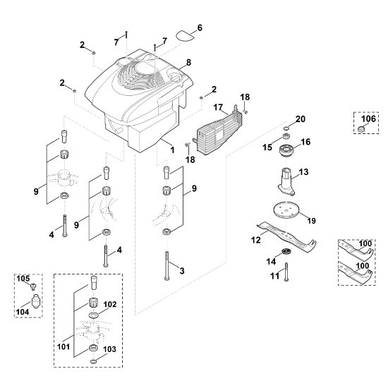 Imagen de F - Motor, cuchilla MB 650.0 VE