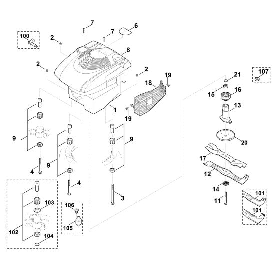 Imagen de F - Motor, cuchilla MB 650.0 VM