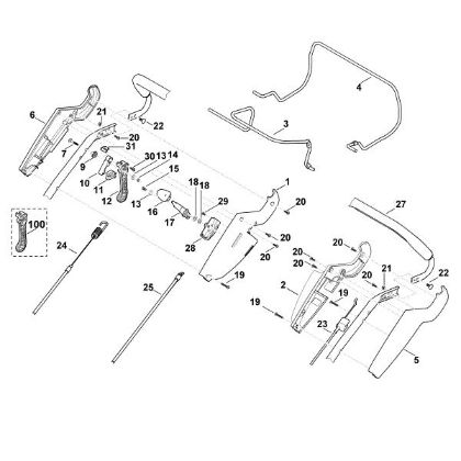 Imagen de A - Parte superior de manillar MB 650.0 VQ