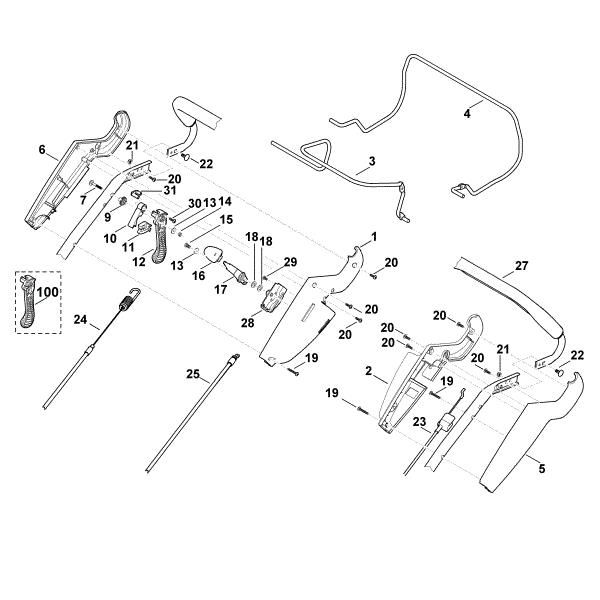 Imagen de A - Parte superior de manillar MB 650.0 VQ