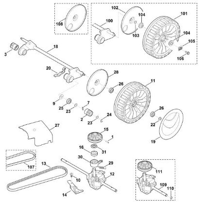 Imagen de E - Eje trasero, caja de cambios MB 650.0 VQ