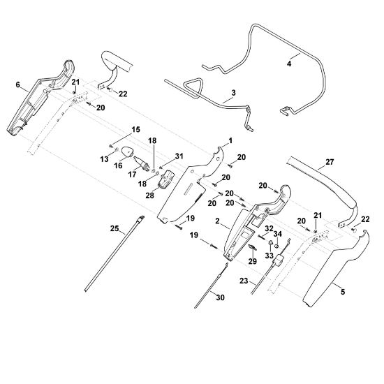 Imagen de A - Parte superior de manillar MB 650.0 VR