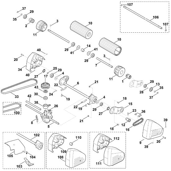 Imagen de E - Eje trasero, Accionamiento MB 650.0 VR