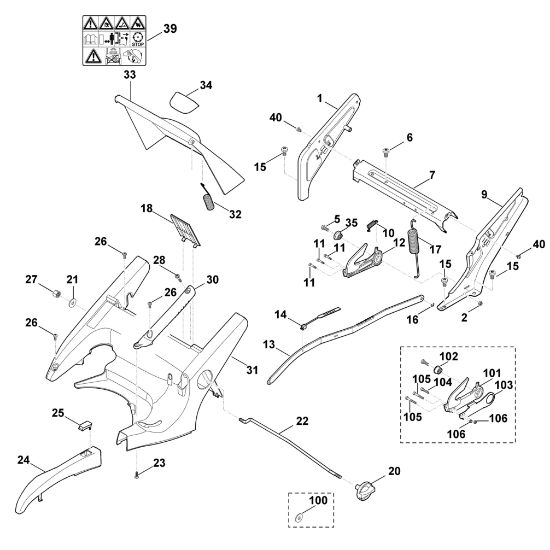 Imagen de C - Bastidor, ajuste de altura MB 650.0 VS