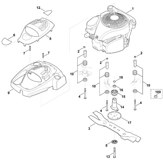 Imagen de F - Motor, cuchilla MB 650.1 VM