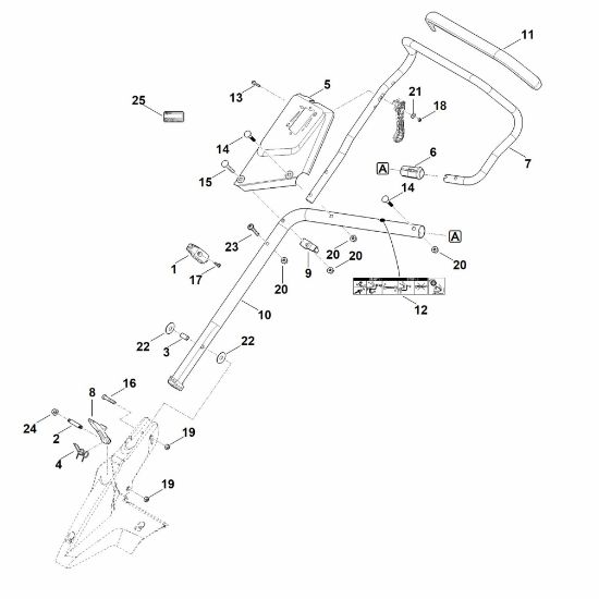 Imagen de B - Parte inferior de manillar MB 650.3 VS