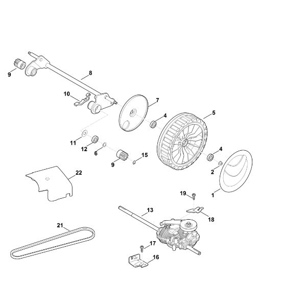 Imagen de F - Eje trasero, Accionamiento MB 655.0 G