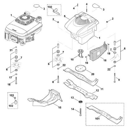 Imagen de H - Motor, cuchilla MB 655.0 GK