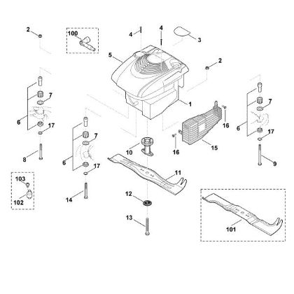 Imagen de G - Motor, cuchilla MB 655.0 GQ