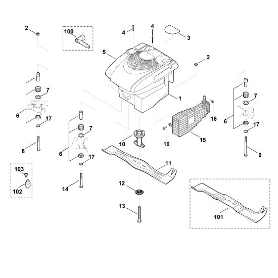 Imagen de G - Motor, cuchilla MB 655.0 GQ