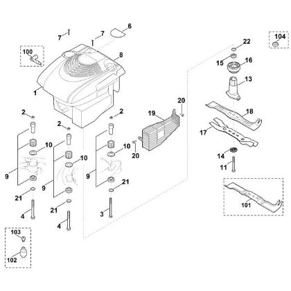 Imagen de F - Motor, cuchilla MB 655.0 V