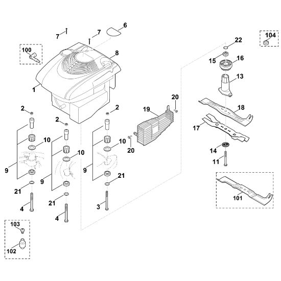 Imagen de F - Motor, cuchilla MB 655.0 VM