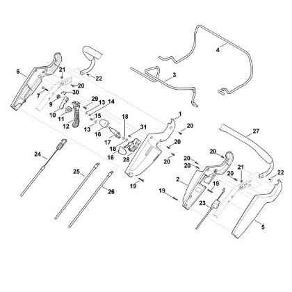 Imagen de A - Parte superior de manillar MB 655.1 GS