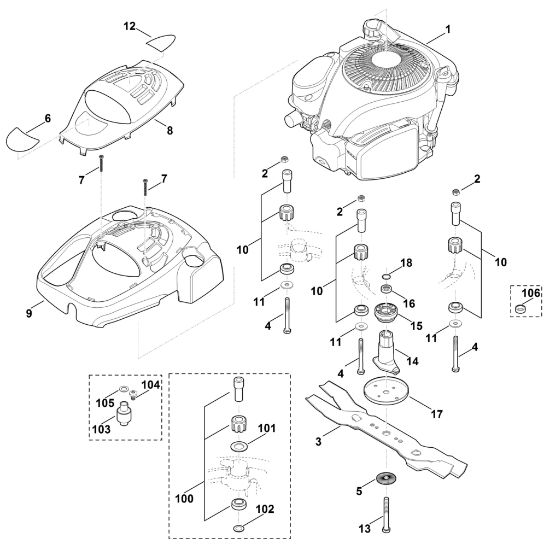 Imagen de F - Motor, cuchilla MB 655.1 VM