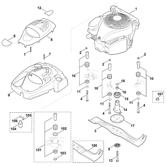 Imagen de F - Motor, cuchilla MB 655.1 VR