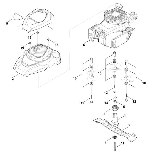 Imagen de F - Motor, cuchilla MB 655.3 V