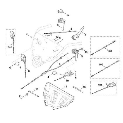 Imagen de A - Parte superior de manillar MB 750.0 GK