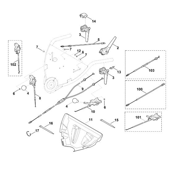 Imagen de A - Parte superior de manillar MB 750.0 GK