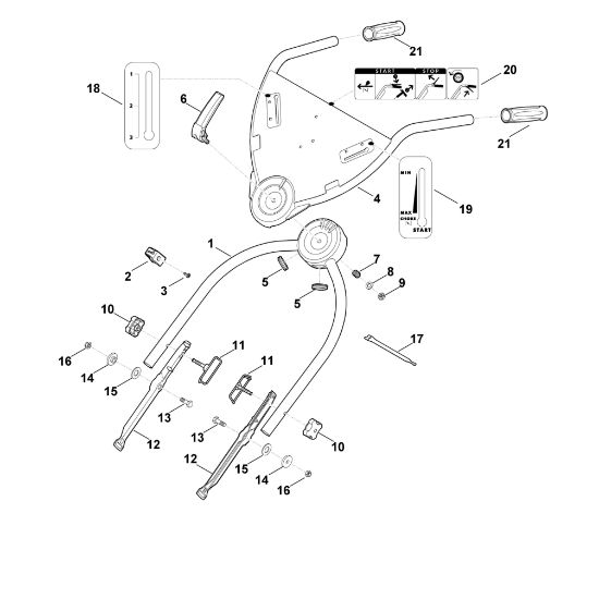 Imagen de B - Parte inferior de manillar MB 750.0 GK