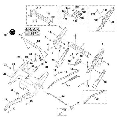 Imagen de C - Bastidor, ajuste de altura MB 750.0 GK