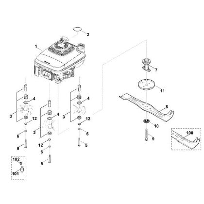 Imagen de H - Motor, cuchilla MB 750.0 GK