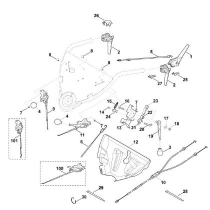 Imagen de A - Parte superior de manillar MB 750.1 KS