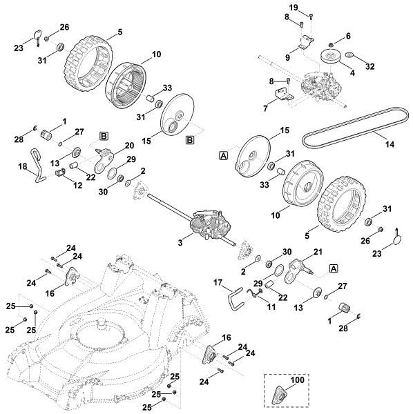 Imagen de E - Ajuste trasero de la altura, accionamiento MB 756.0 GS