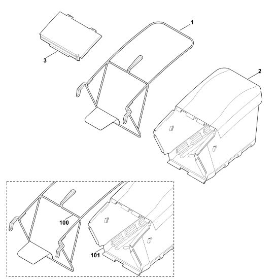 Imagen de H - Saco recogedor de hierba MB 756.0 YS
